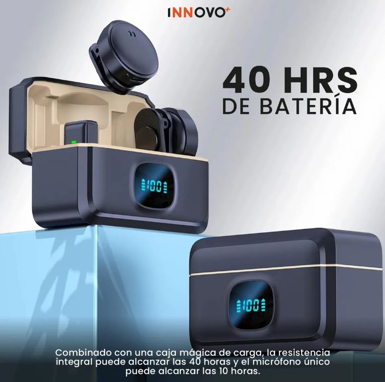 Micrófono Inalámbrico Solapa Magnético Solapa Doble Canal Profesional 40hrs img #6