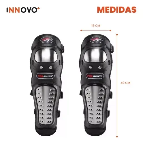 Rodillera Protección Motociclistas Metalica Alta Seguridad img #3