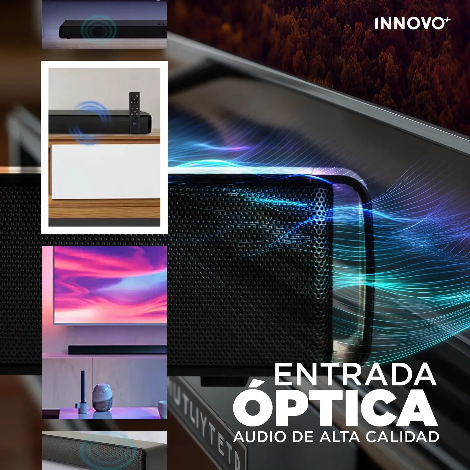 Barra de Sonido Bluetooth 50W Kalley HDMI Óptica con Control img #4