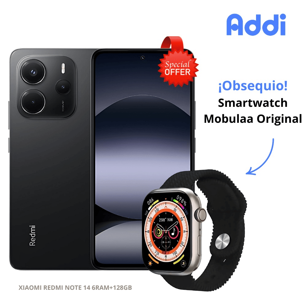 Celular Xiaomi Note 14 128GB 6 RAM + Obsequio Reloj Smartwatch Mobulaa img #1