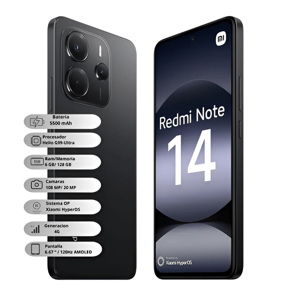 Celular Xiaomi Note 14 128GB 6 RAM + Obsequio Reloj Smartwatch Mobulaa img #5