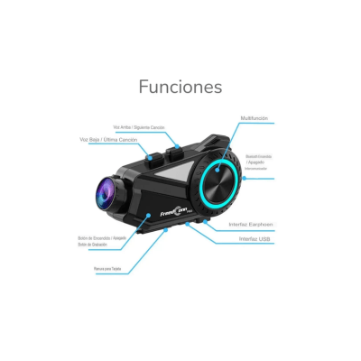 Intercomunicador Moto FreedConn R3 con Cámara Full HD, Bluetooth, Impermeable img #4