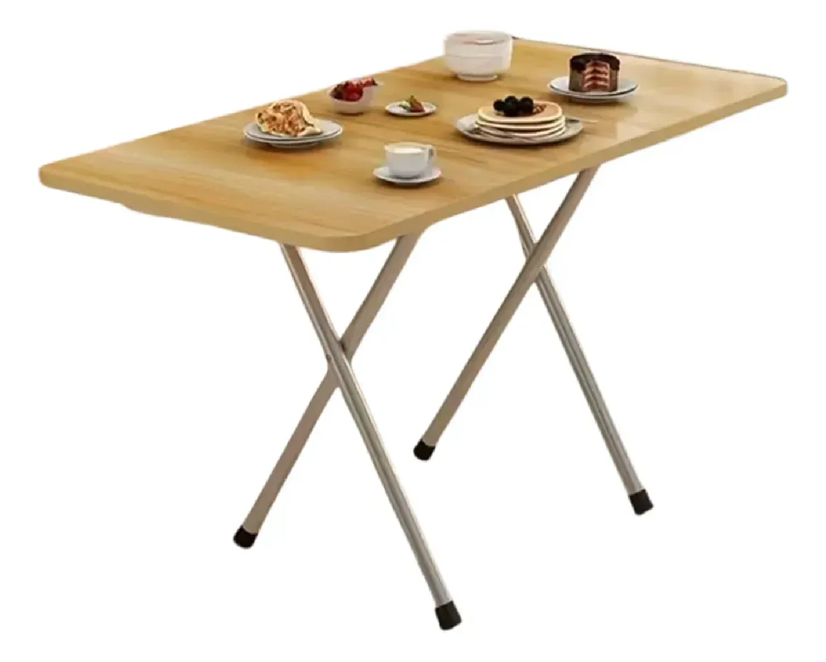 Mesa Plegable Multifuncional Escritorio Portátil De Madera 60x40cm Café Café img #1