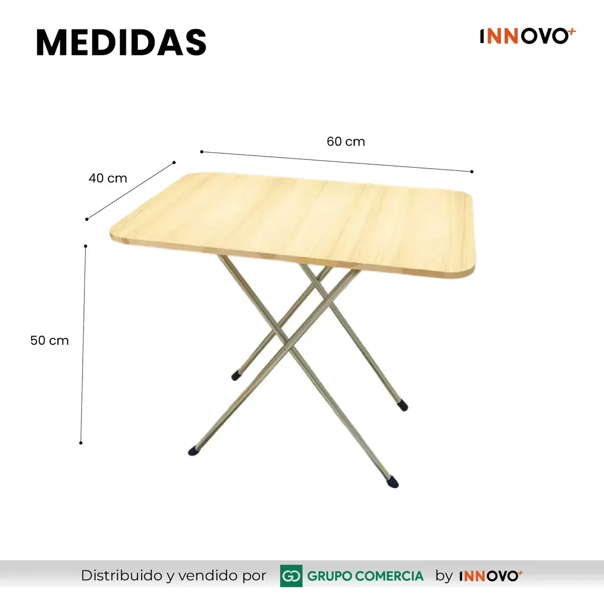 Mesa Plegable Multifuncional Escritorio Portátil De Madera 60x40cm Café Café img #7