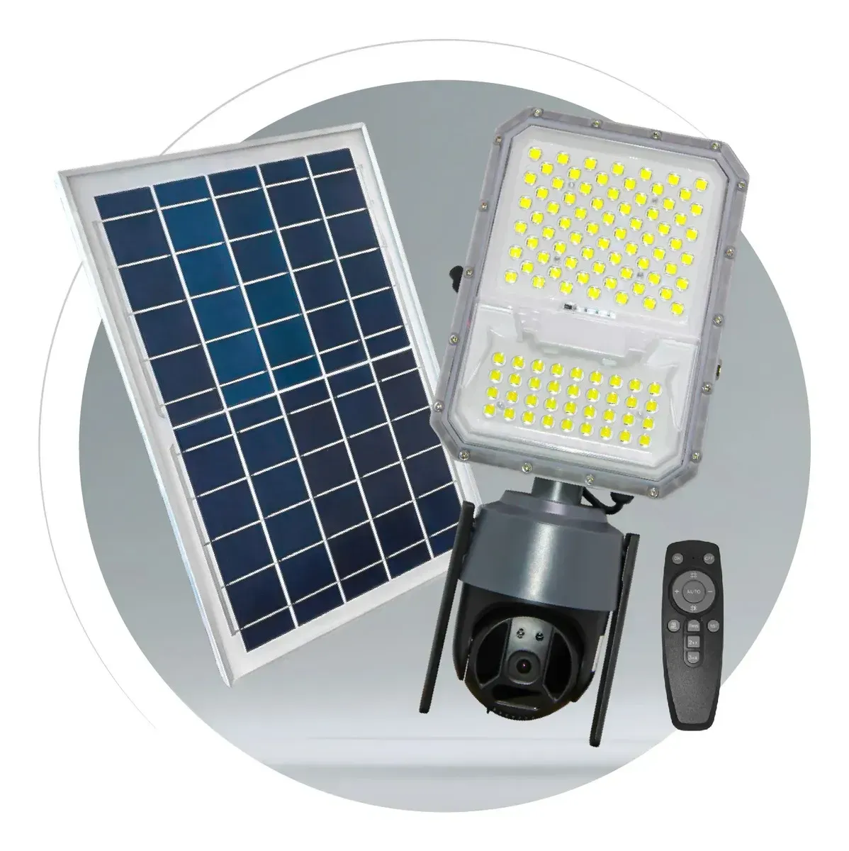 Cámara Vigilancia Wifi 1440p Robotica Exterior Reflector Solar Led 18000lm img #1