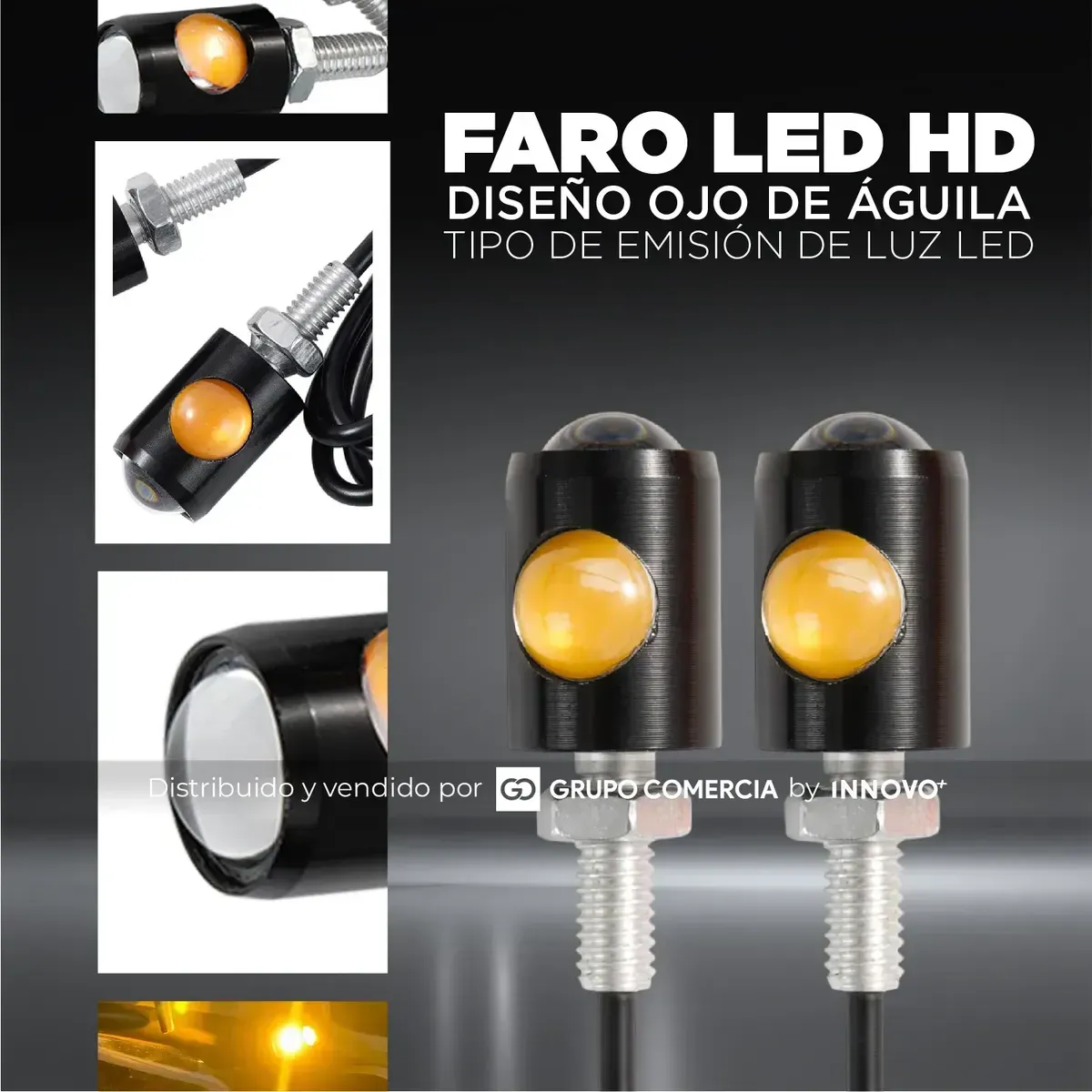 Luces Led Ojo De Águila Mini Direccionales Moto Carro Ip67 img #5