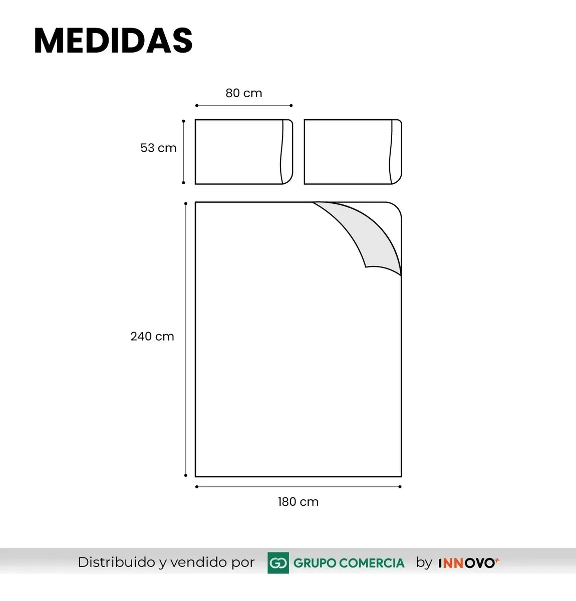 Cobija Térmica Doble Faz Extra Suave Con 2 Almohadas Ortopédicas Liso Negro img #5