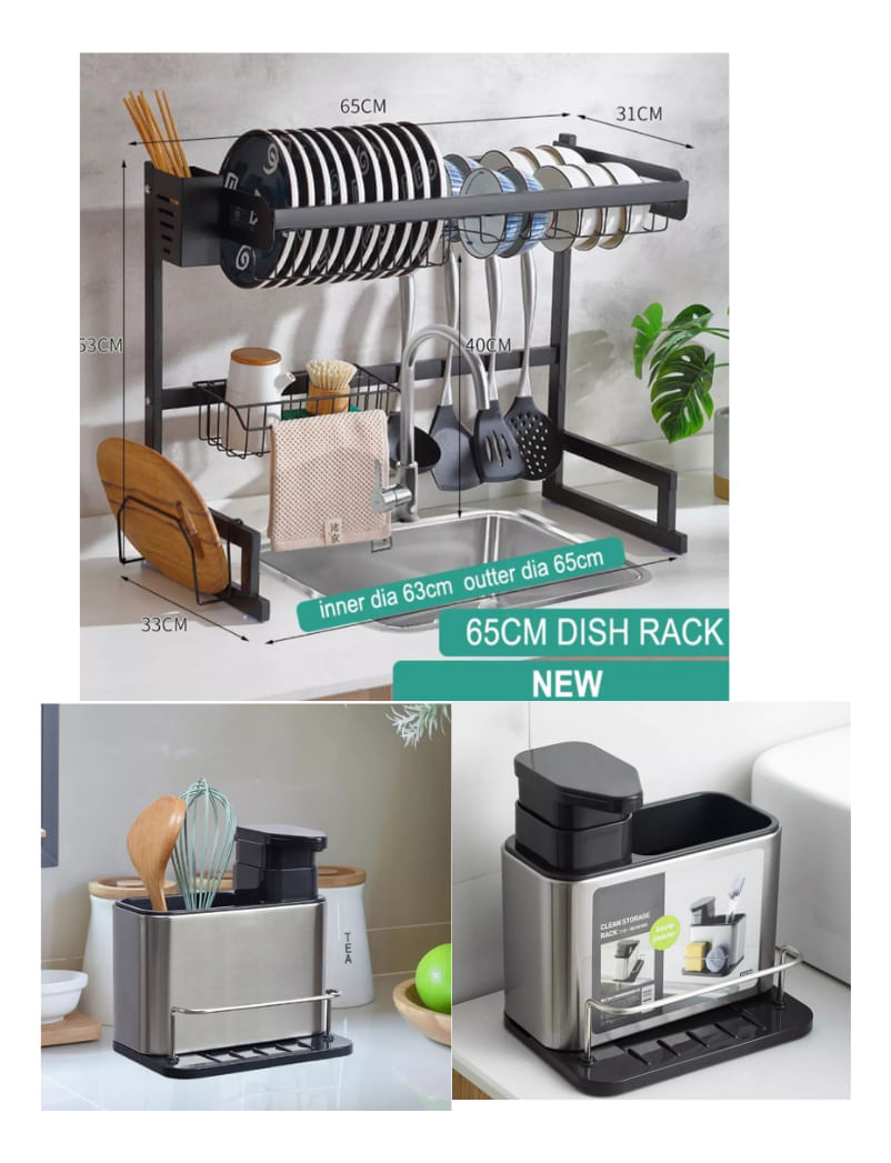 Escurridor De Platos Vasos Cubiertos Dispensador Jabon Home img #2