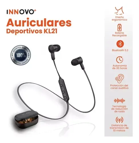 Audifono Bluetooth Deportivo Control Volumen Con Estuche Kin Hifi Sound Hifi Sport img #3