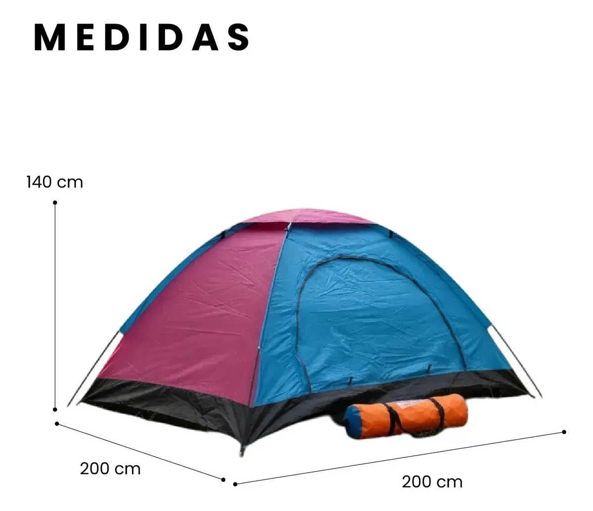 Carpa Camping Premium 5 Personas Impermeable Protección Uv Mosquitero img #2