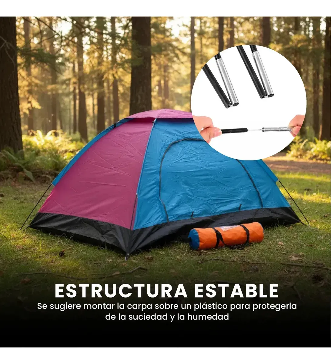 Carpa Camping Premium 5 Personas Impermeable Protección Uv Mosquitero img #6