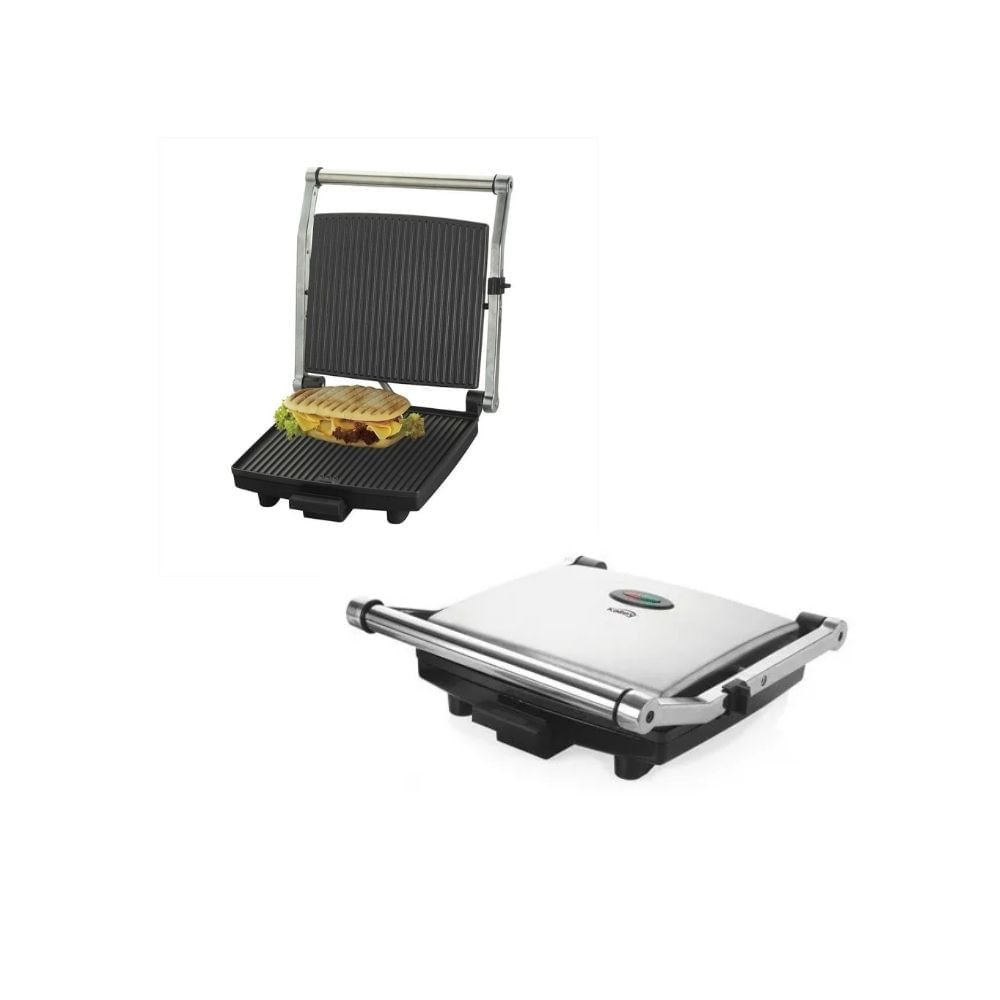 Asador Eléctrico Kalley 1500W Grill Sandwichera Parrilla Antiadherente img #4