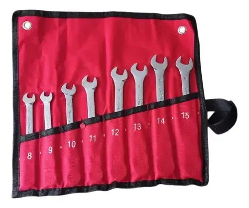 Juego Set Llaves Mixtas Chrome Vanadium 8 Pz Rache Estuche img #1