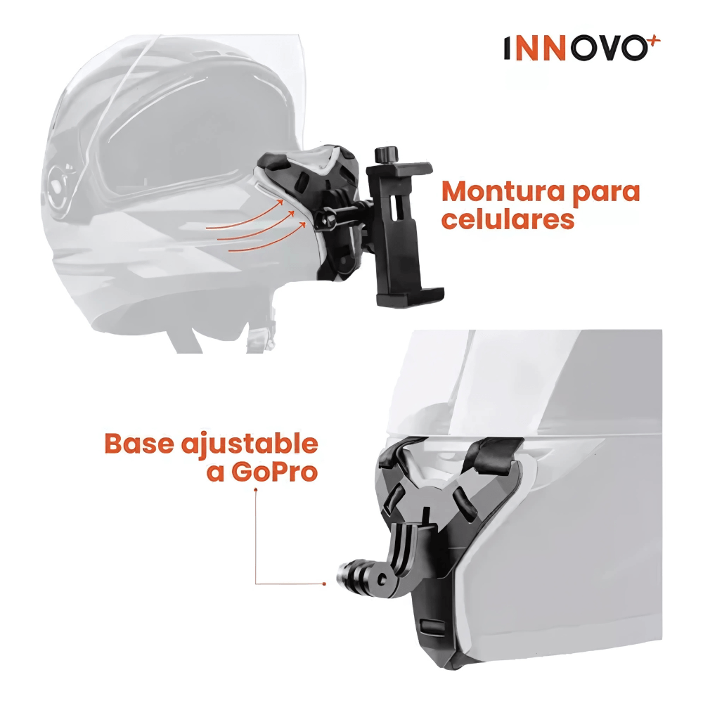Combo Soporte Holder Para Celular Manubrio Moto + Soporte Cámara Para Casco img #7