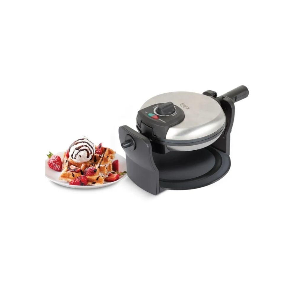 Waflera Eléctrica Kalley 750W Rotación 180° Antiadherente Hogar img #5