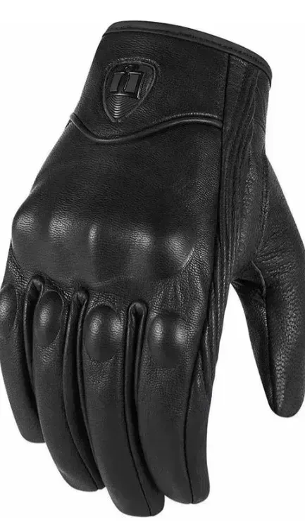 Guantes Icon Persuit Liso O Perforado Cuero Moto Protección img #3