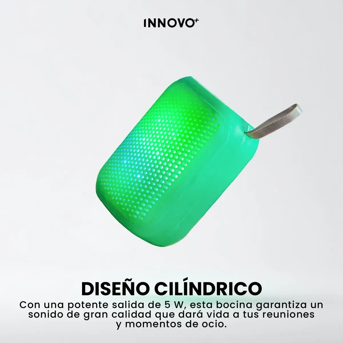 Mini Parlante Bluetooth Kts-1997 Luces Led Potente Portátil Verde img #6