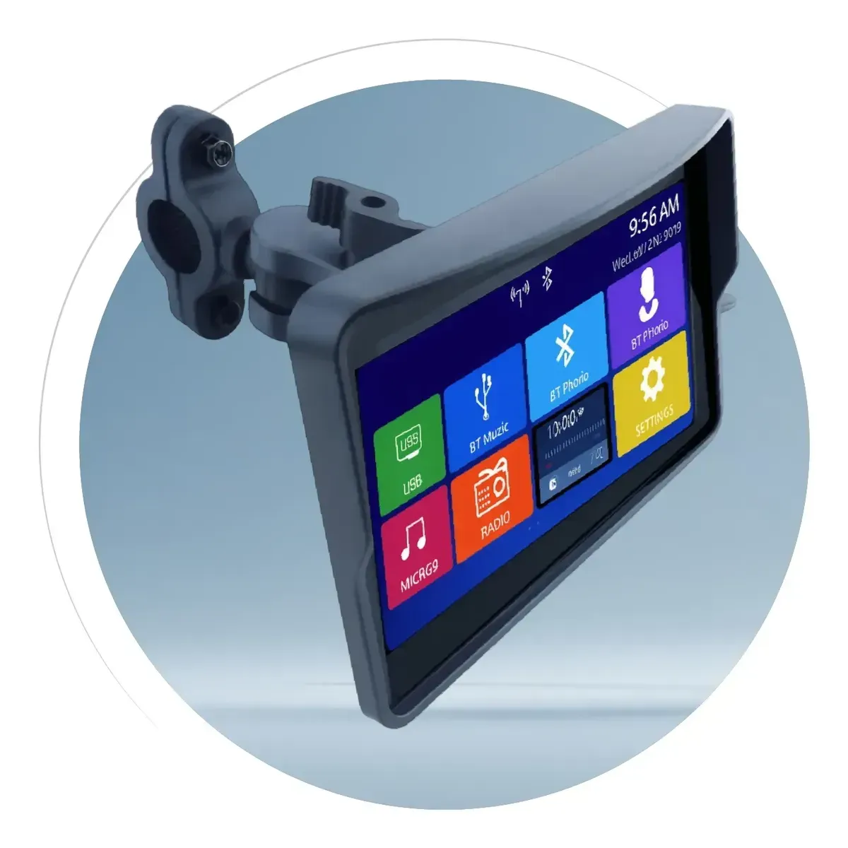 Pantalla Inteligente Para Moto 5 Carplay Android Cámaras Gps Negro img #1