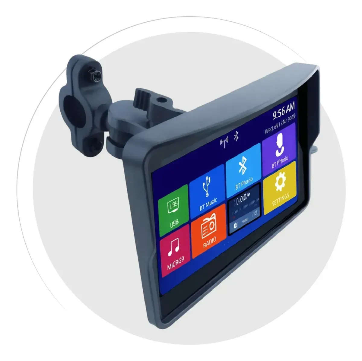 Pantalla Inteligente Para Moto 5 Carplay Android Cámaras Gps Negro img #8