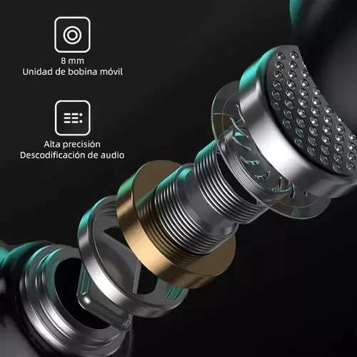 Audifonos Bluetooth Estuche Metálico Digital Mega Bass img #3