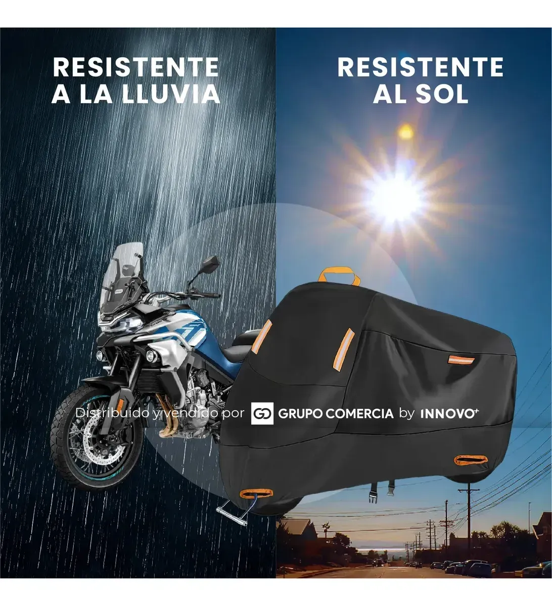 Pijama Para Motos Grandes Turismo Estuche Impermeable Moto Premium Filtro Uv Negro img #5