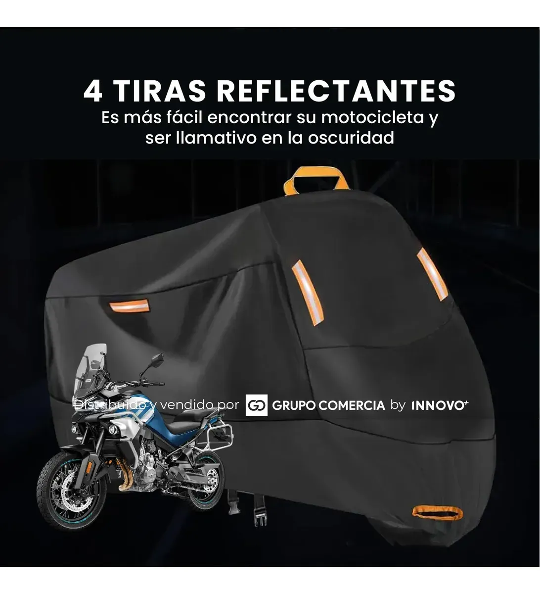 Pijama Para Motos Grandes Turismo Estuche Impermeable Moto Premium Filtro Uv Negro img #3