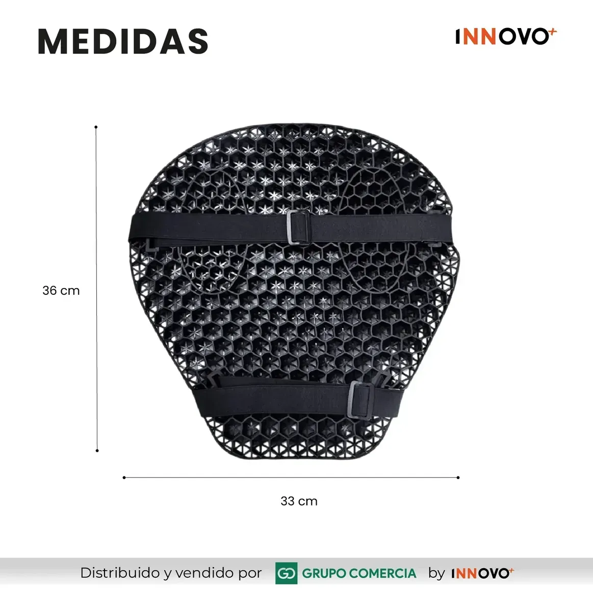 Cojín Para Motociclistas Moto Silicona Antifatiga Turismo Negro img #6
