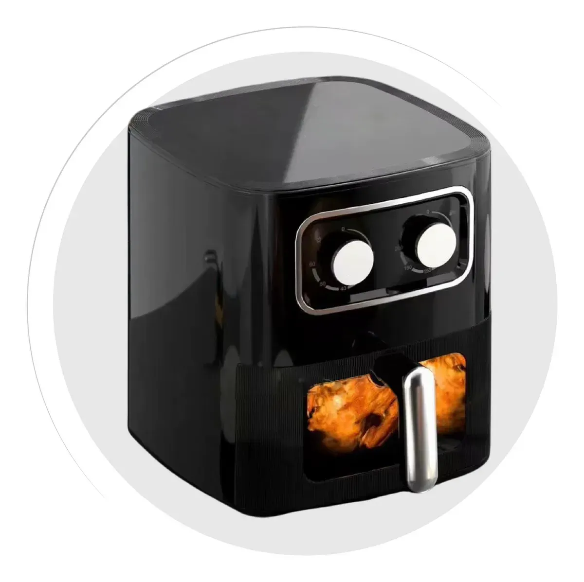Freidora Air Fryer De Aire 6.5 Litros 2400w Ventana Visora Negro 110v Negro 110v img #6