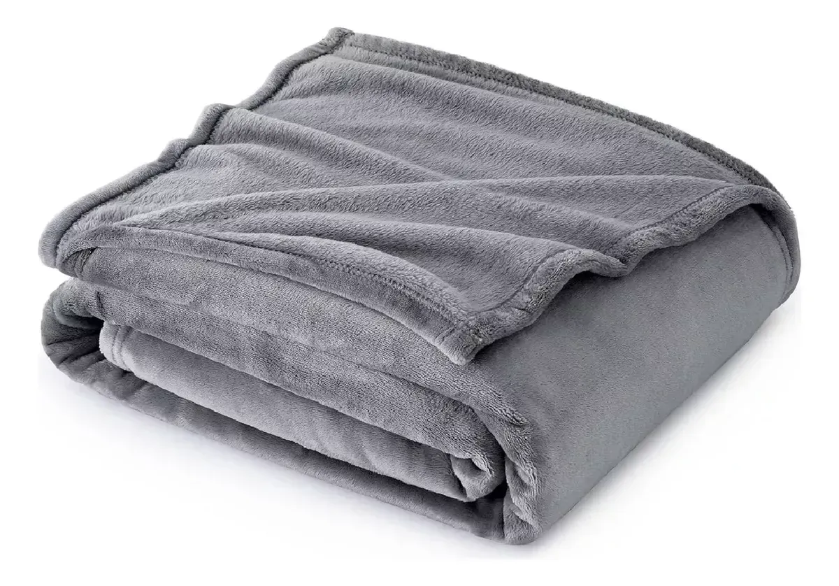 Cobija Térmica 180x240 Cm Suave Terciopelo Gris img #1