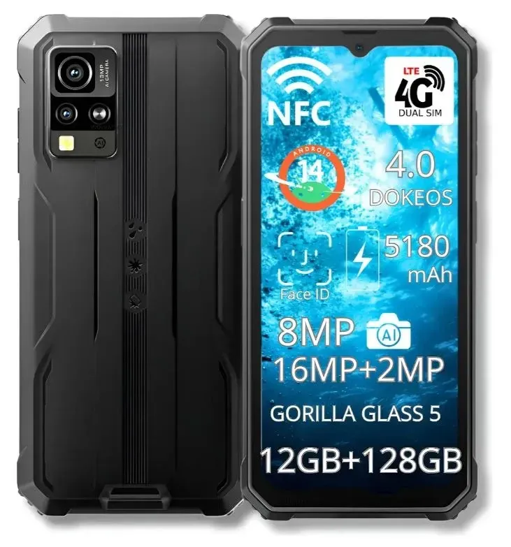 Teléfono Móvil Blackview Bv4800 Pro 128gb Dual Sim 12gb Ram Negro Negro img #1