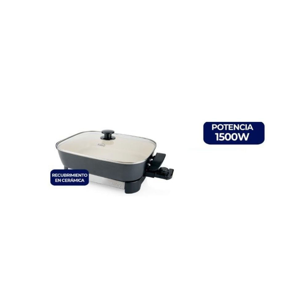 Sartén Eléctrico Kalley 1500W Recubrimiento Cerámico Antiadherente img #5