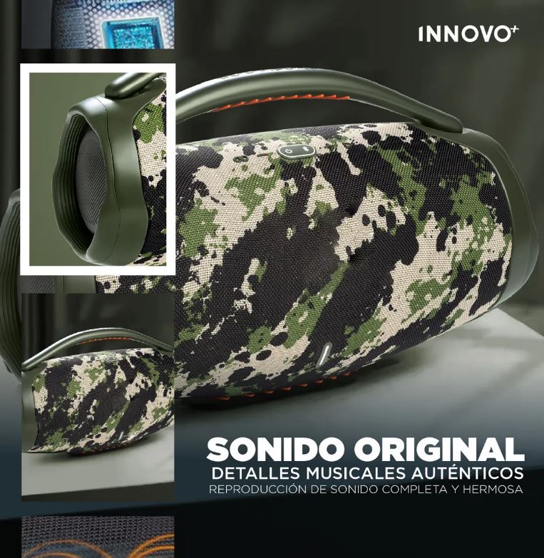 Parlante Bluetooth Booms Box 3 40w Portátil Verde img #3