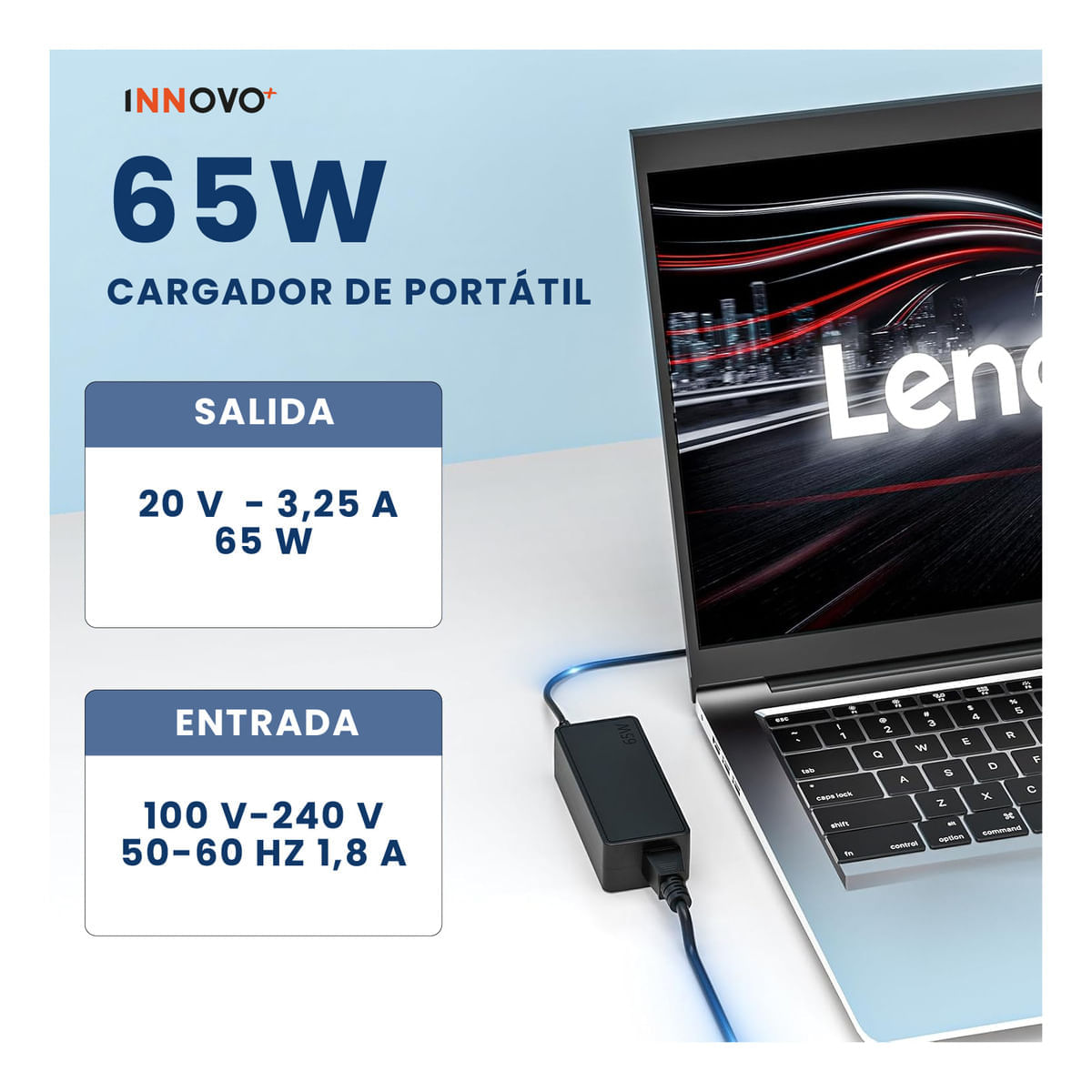 Cargador Laptop Universal Portátil Hasta 65w Tipo USB Con Lenovo Thinkpad img #6