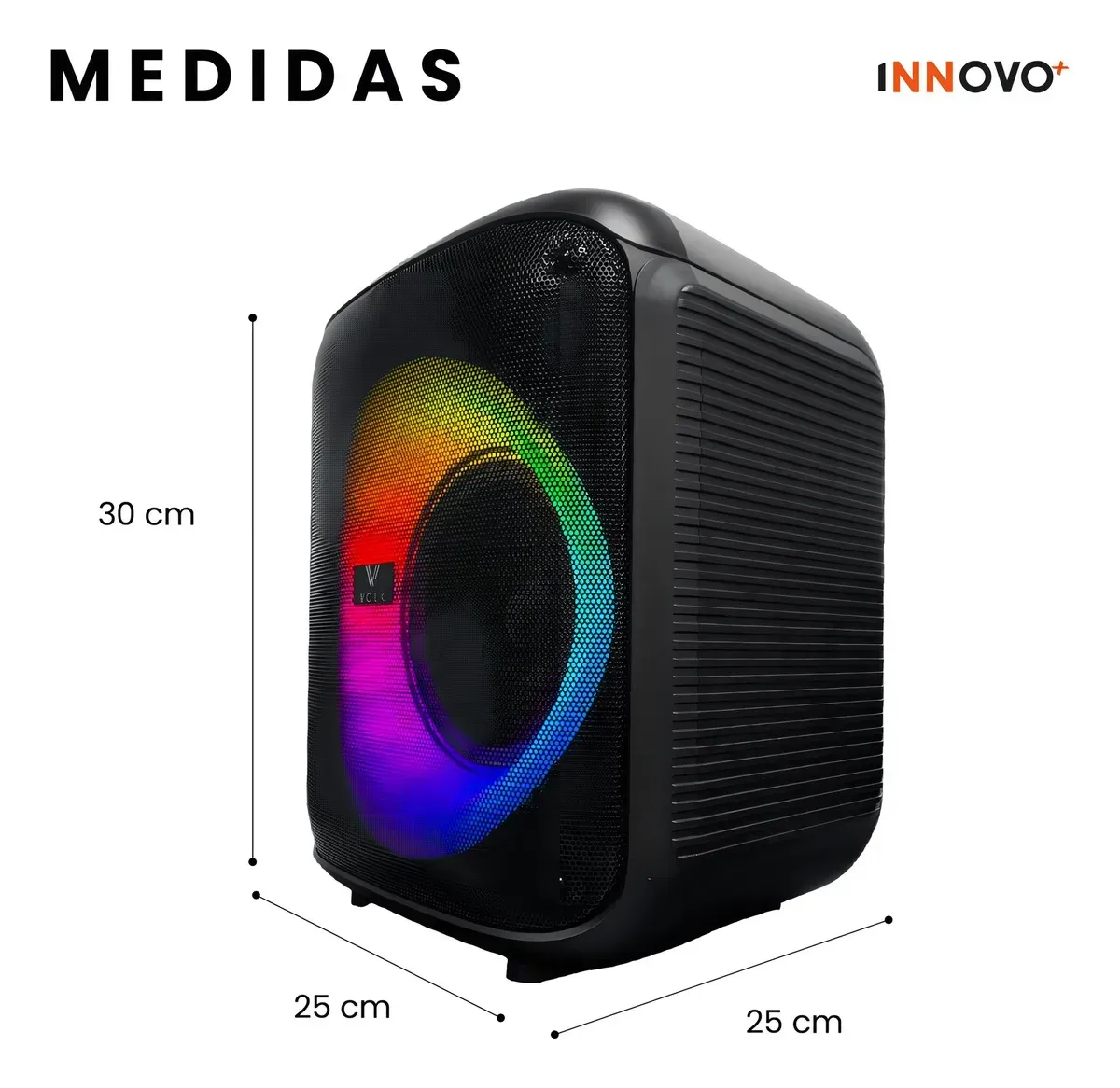 Parlante Volk Bluetooth Portátil 15.000 Pmpo Con Micrófono img #2