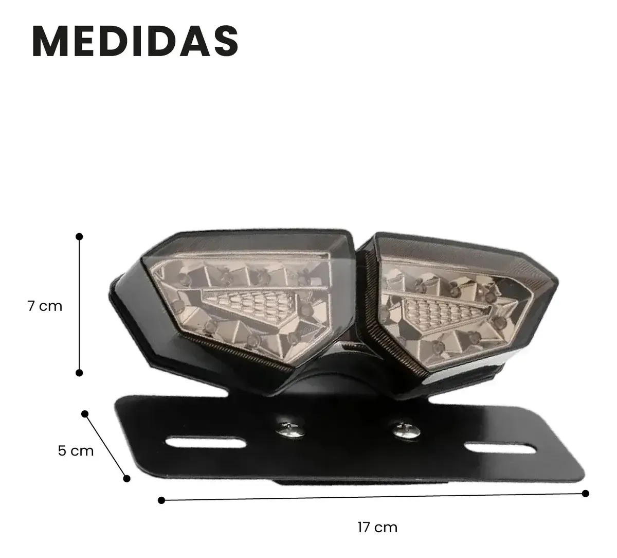 Stop Moto Universal Direccionales Integradas Base De Placa img #3