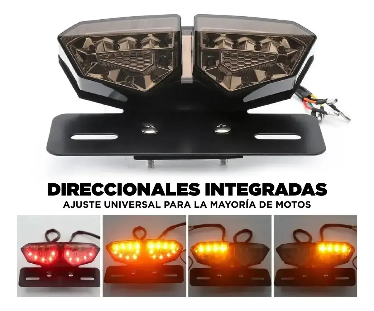 Stop Moto Universal Direccionales Integradas Base De Placa img #7