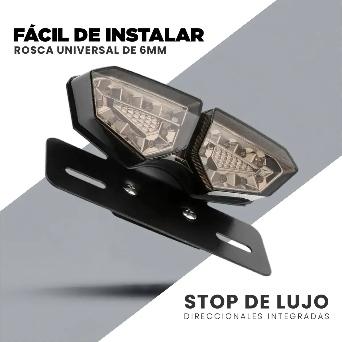 Stop Moto Universal Direccionales Integradas Base De Placa img #6