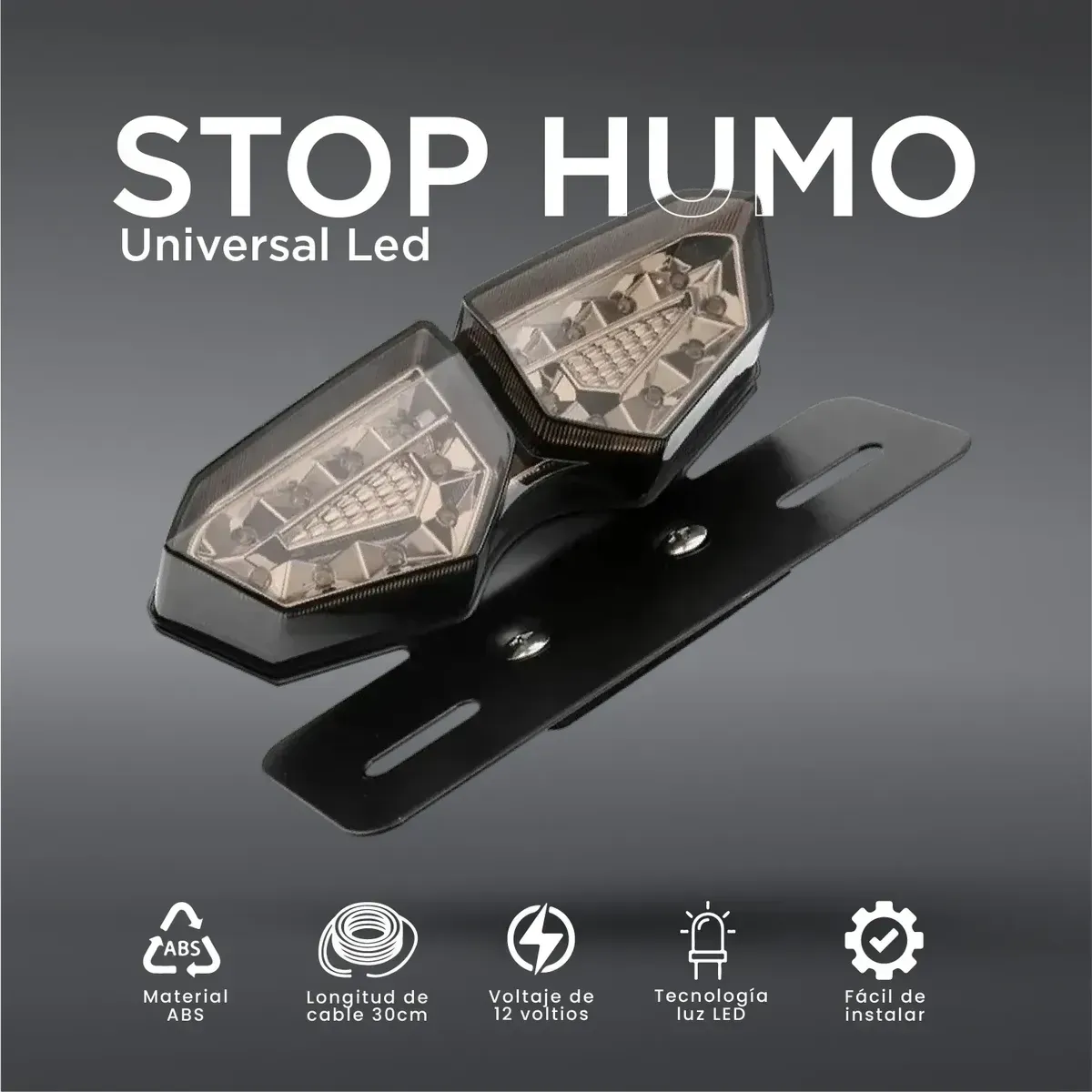 Stop Moto Universal Direccionales Integradas Base De Placa img #8