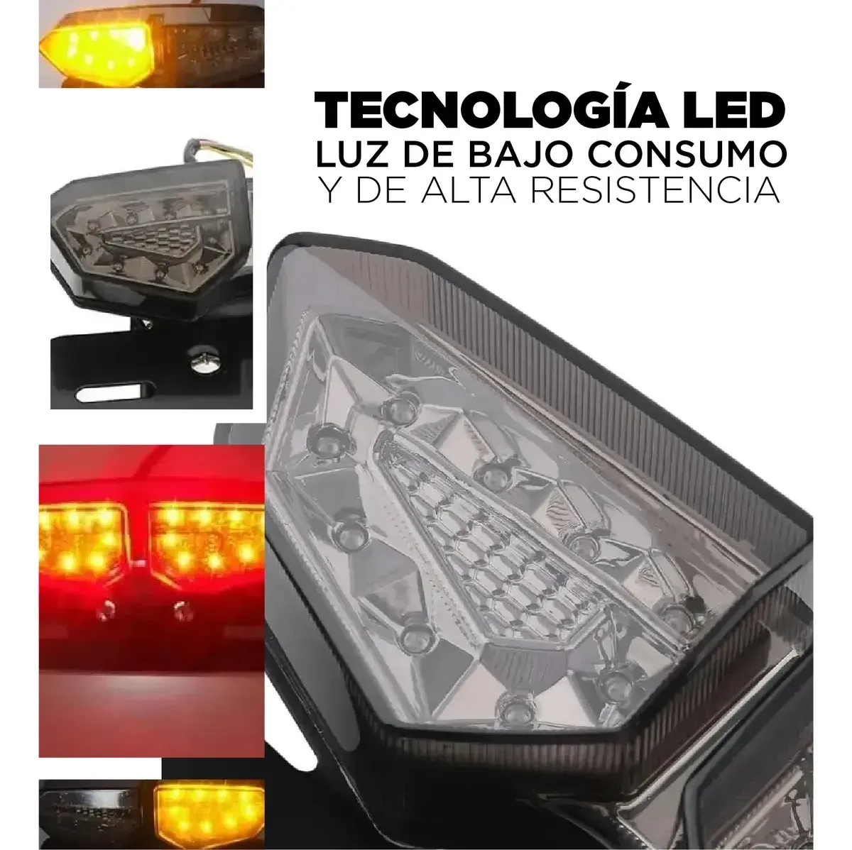 Stop Moto Universal Direccionales Integradas Base De Placa img #2