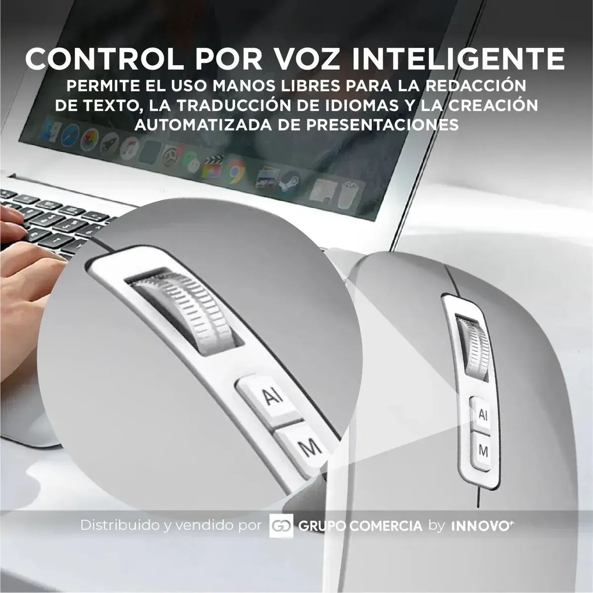 Mouse Inteligente V11 Ai Control Por Voz Ultrapreciso Y Recargable img #5