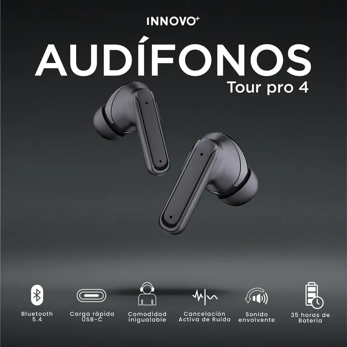 Audífonos Tour Pro 4 Inalámbricos Bluetooth Con Cancelación Y Pantalla Hd img #3