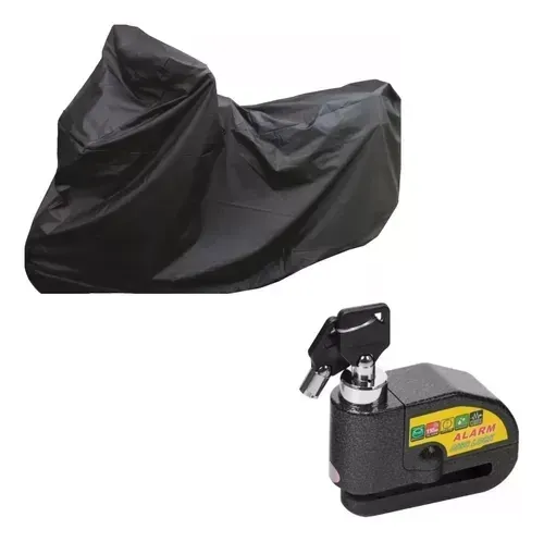 Pijama Para Moto Con Candado Disco Antirrobo Alarma 2 Llaves img #1