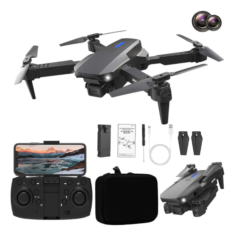 Drone Juguete Para Principiantes Doble Camara Estuche img #3