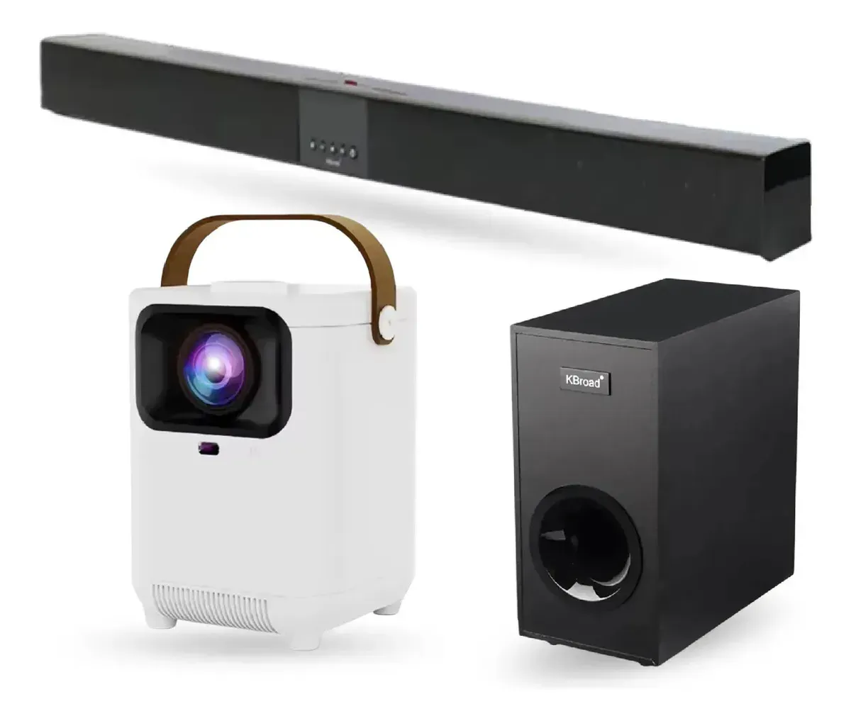 Proyector Android 4k E350 Sistema De Sonido 2.1 Subwoofer Wifi Bluetooth 5.0 img #1
