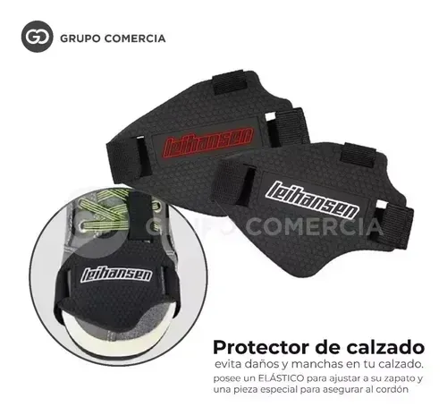 Combo Protector De Pata Lateral Moto + Protector De Calzado Para Moto img #4
