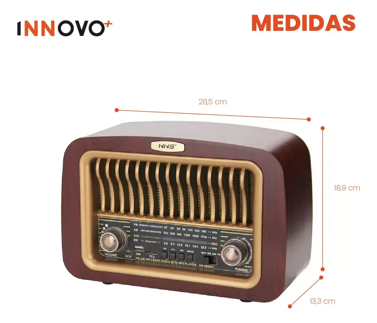 Radio Parlante Mega Sound Tws Am Fm Bluetooth Potente img #2