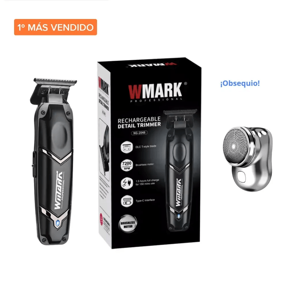 Maquina Patillera Afeitadora Profesional Con Guías Recargable Con Shaver img #1