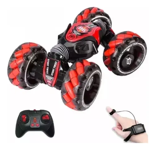 Carro Control Remoto 4x4 Sensor Manilla Juguete 2 Controles Rojo img #1