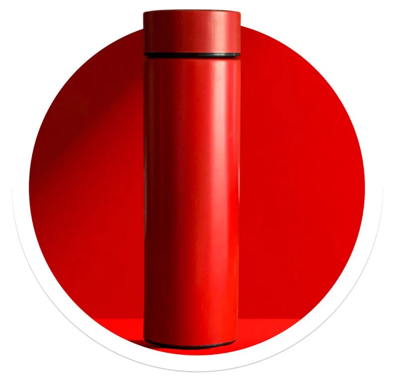 Termo Led 500ml Acero Inoxidable Pantalla Temperatura Rojo img #4