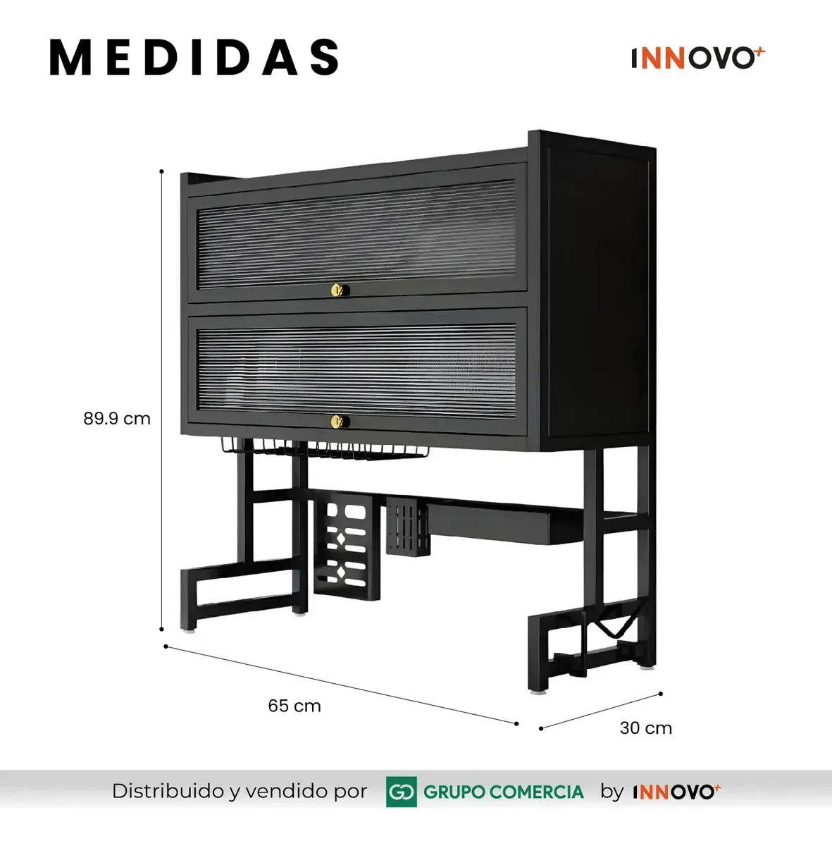 Gabinete Escurridor Platero Premium Organizador De Cocina Tapete Absorbente Negro Negro img #9